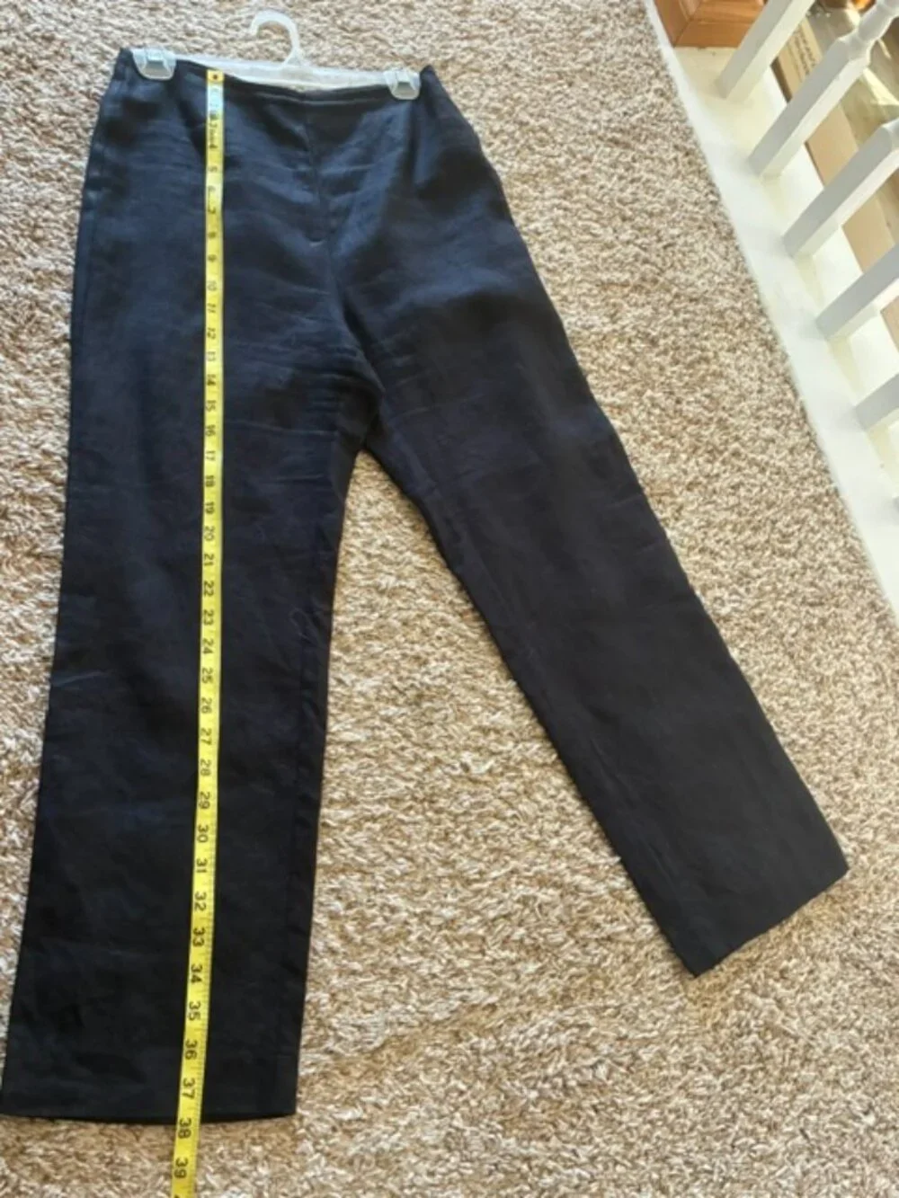 Reformation Justin Linen Straight-Leg Pants Black, size 4, great condition